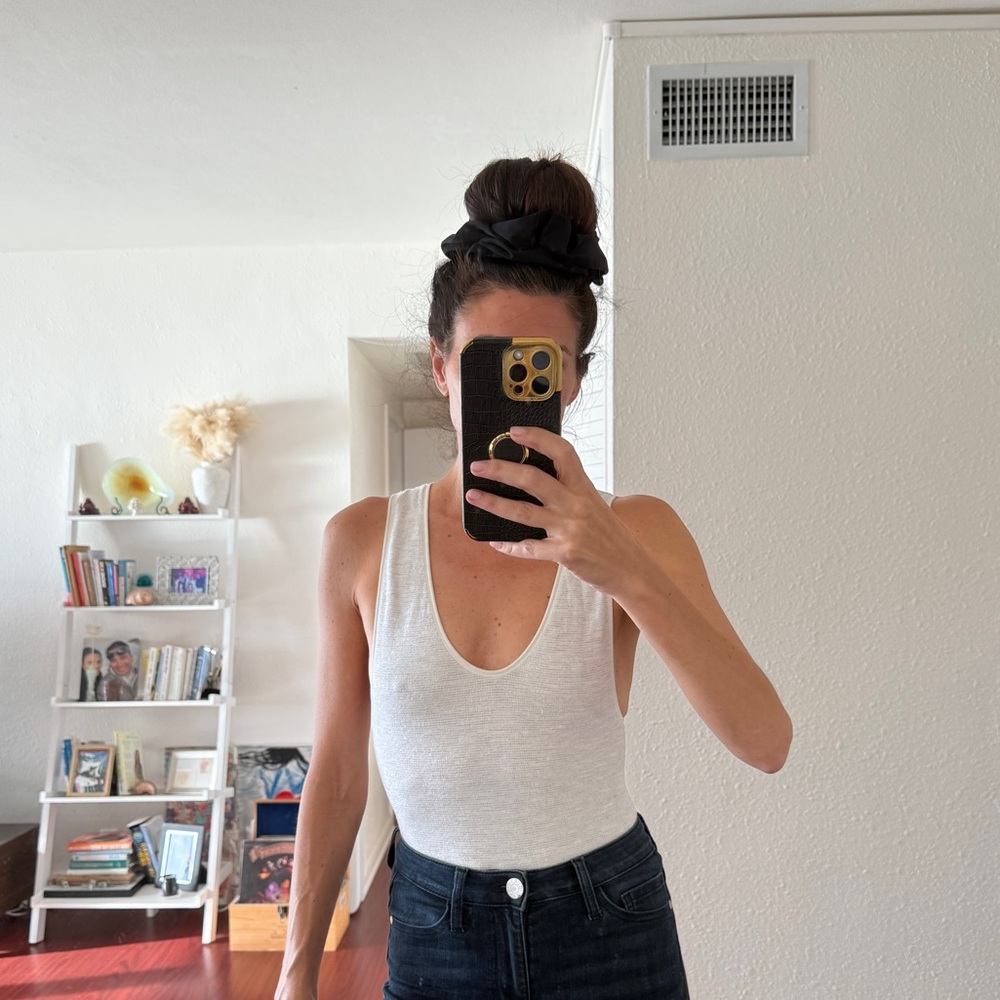 Urban Outfitters White Fitted Bodysuit